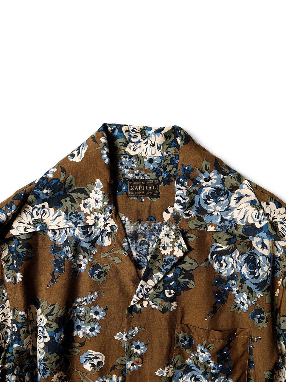 SILK RAYON CHAMPETRE MARIA PATTERN WRANGLE COLLAR ALOHA SHIRT Male Product Image