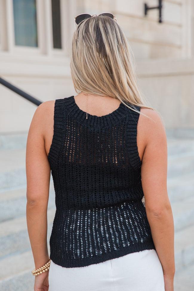 French Market Black High Neck Sweater Tank FINAL SALE Product Image