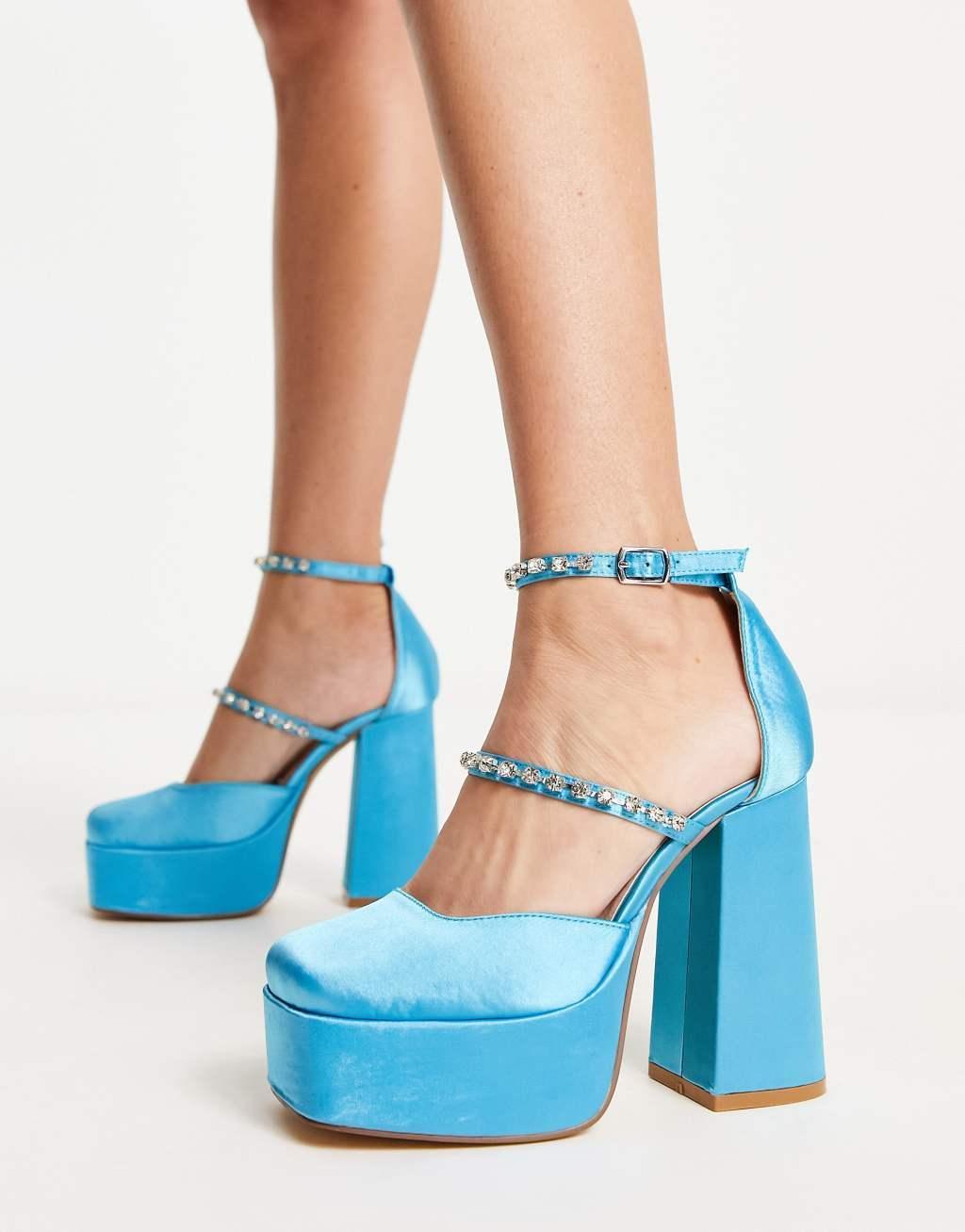 London Rebel mega platform embellished heeled shoes Product Image