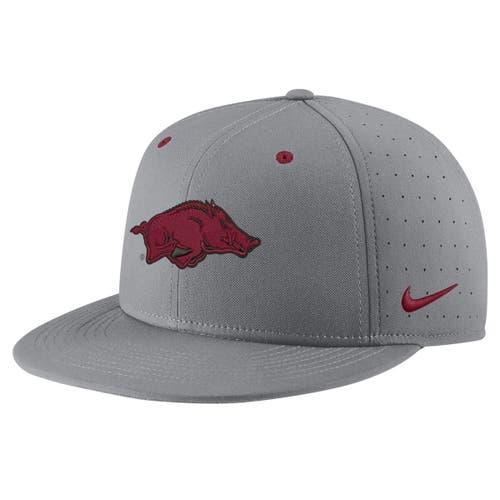 Mens Nike Gray Michigan State Spartans USA Side Patch True AeroBill Performance Fitted Hat Product Image