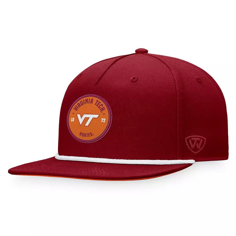 Men's Top of the World Maroon Virginia Tech Hokies Bank Hat, Red Product Image