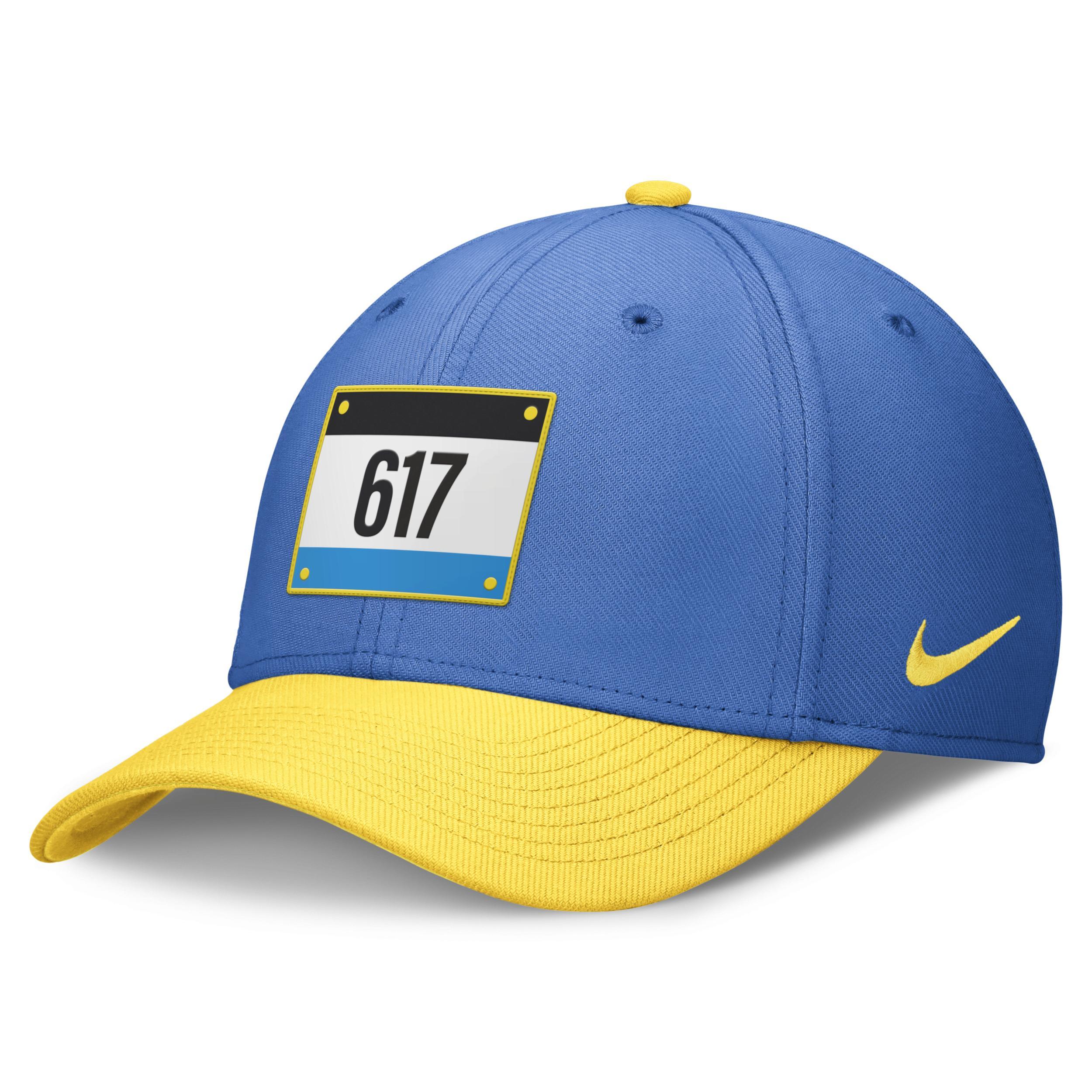 Men's Nike Light Blue/Gold Boston Red Sox 2024 City Connect Swoosh Flex Hat, Size: Small/Medium Product Image