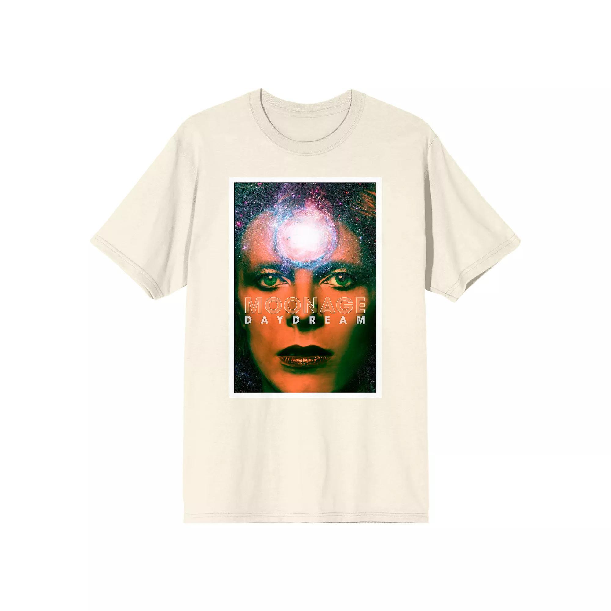 Men's David Bowie Close Up Face Graphic Tee, Size: Medium, Off White Product Image
