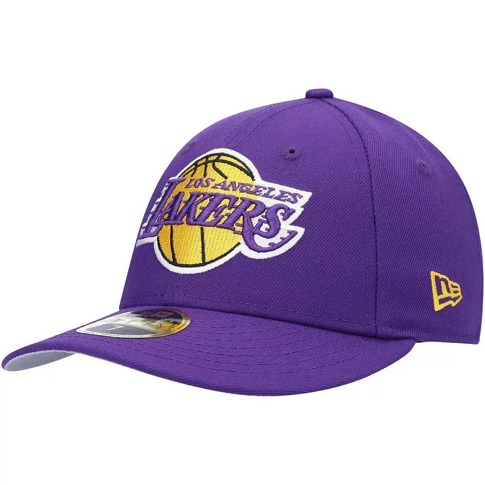 Men's New Era Purple Los Angeles Lakers Team Low Profile 59FIFTY Fitted Hat, Size: 7 1/8 Product Image