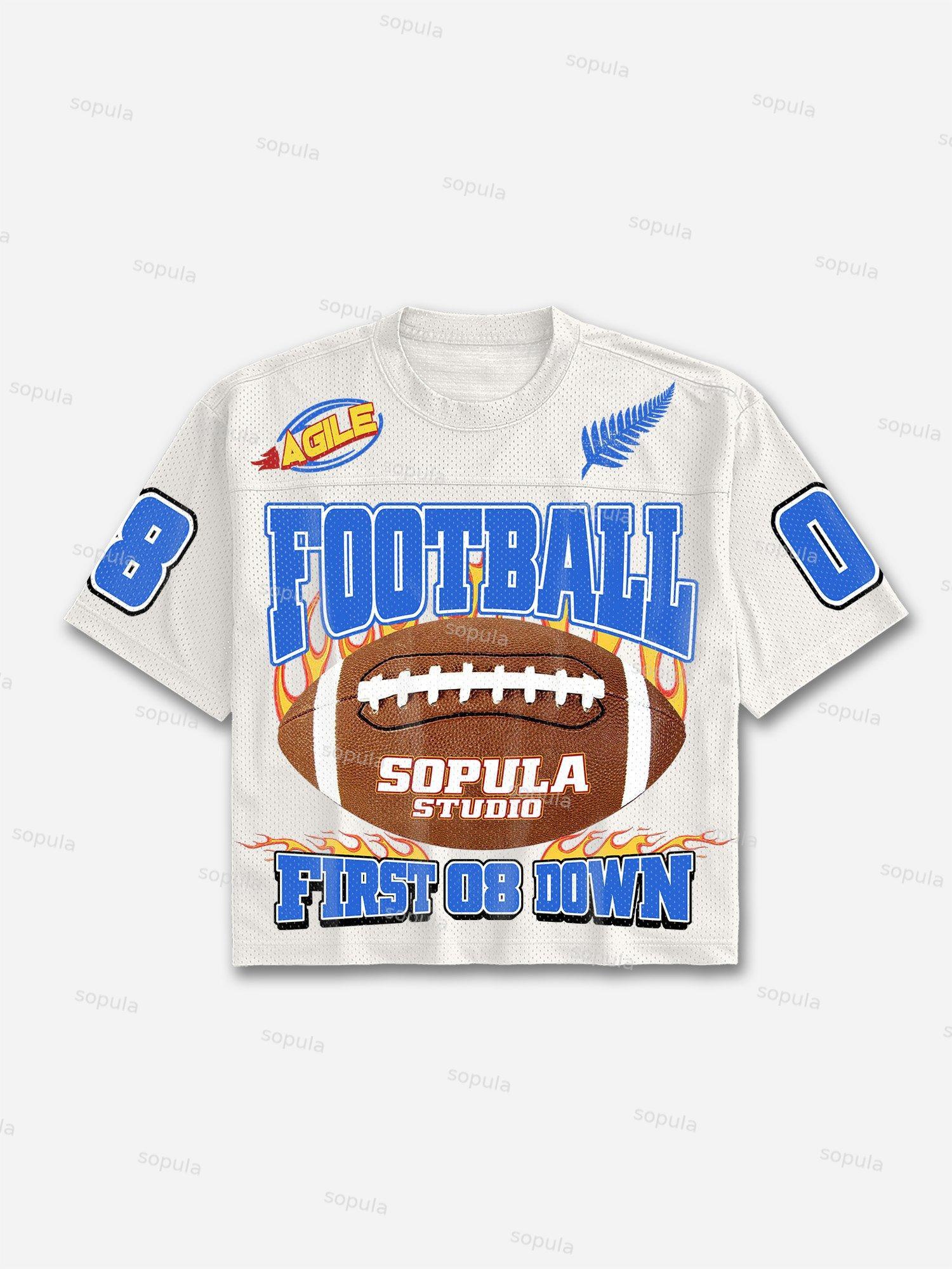 Football No.08 Print
Football Jersey T-shirt Product Image