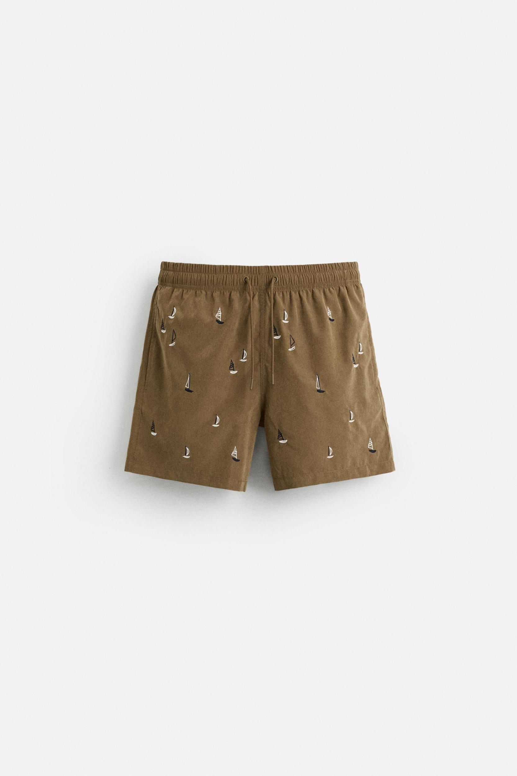 EMBROIDERED MID-LENGTH SWIMSUIT Product Image
