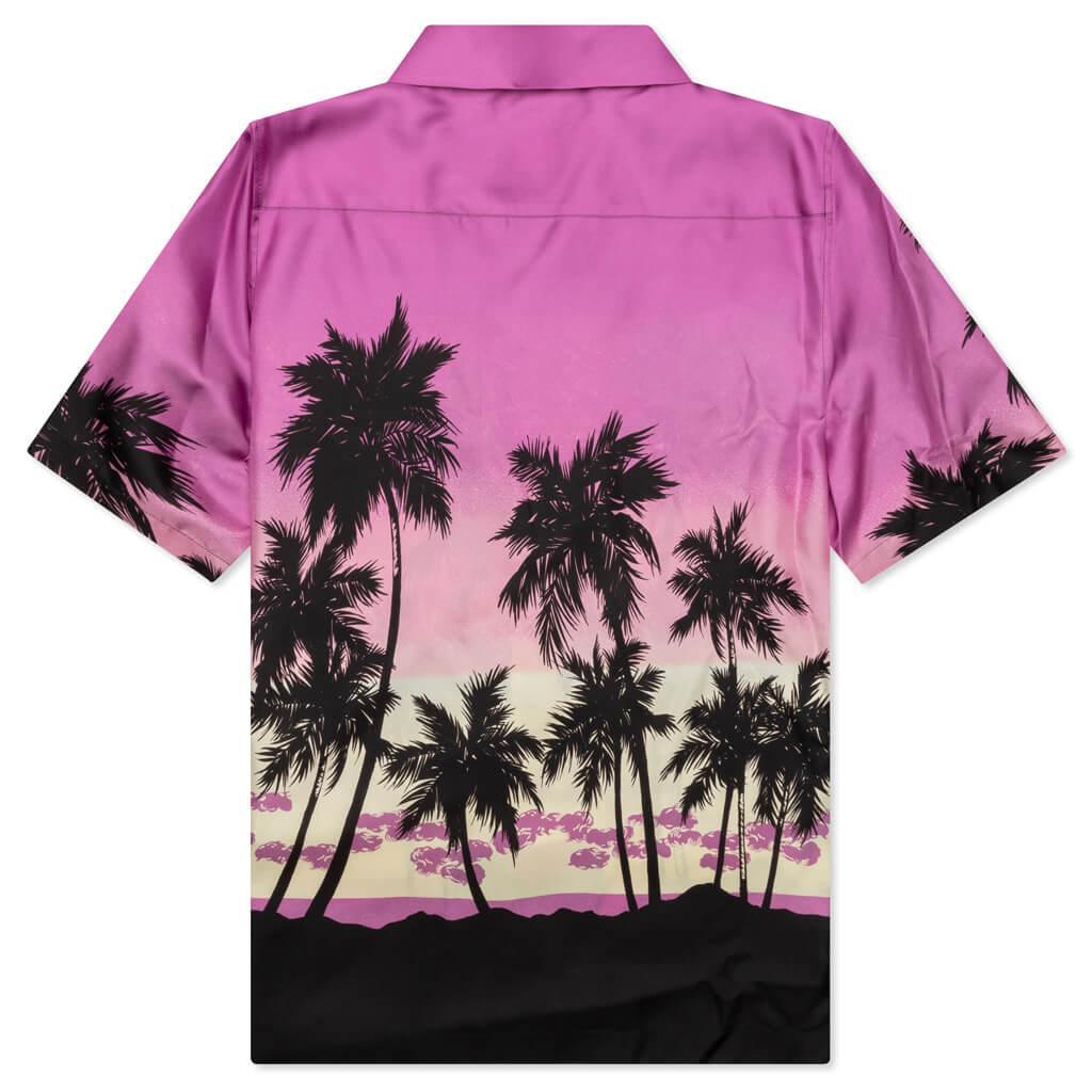 Pink Sunset Bowling Shirt - Purple/Blue Male Product Image
