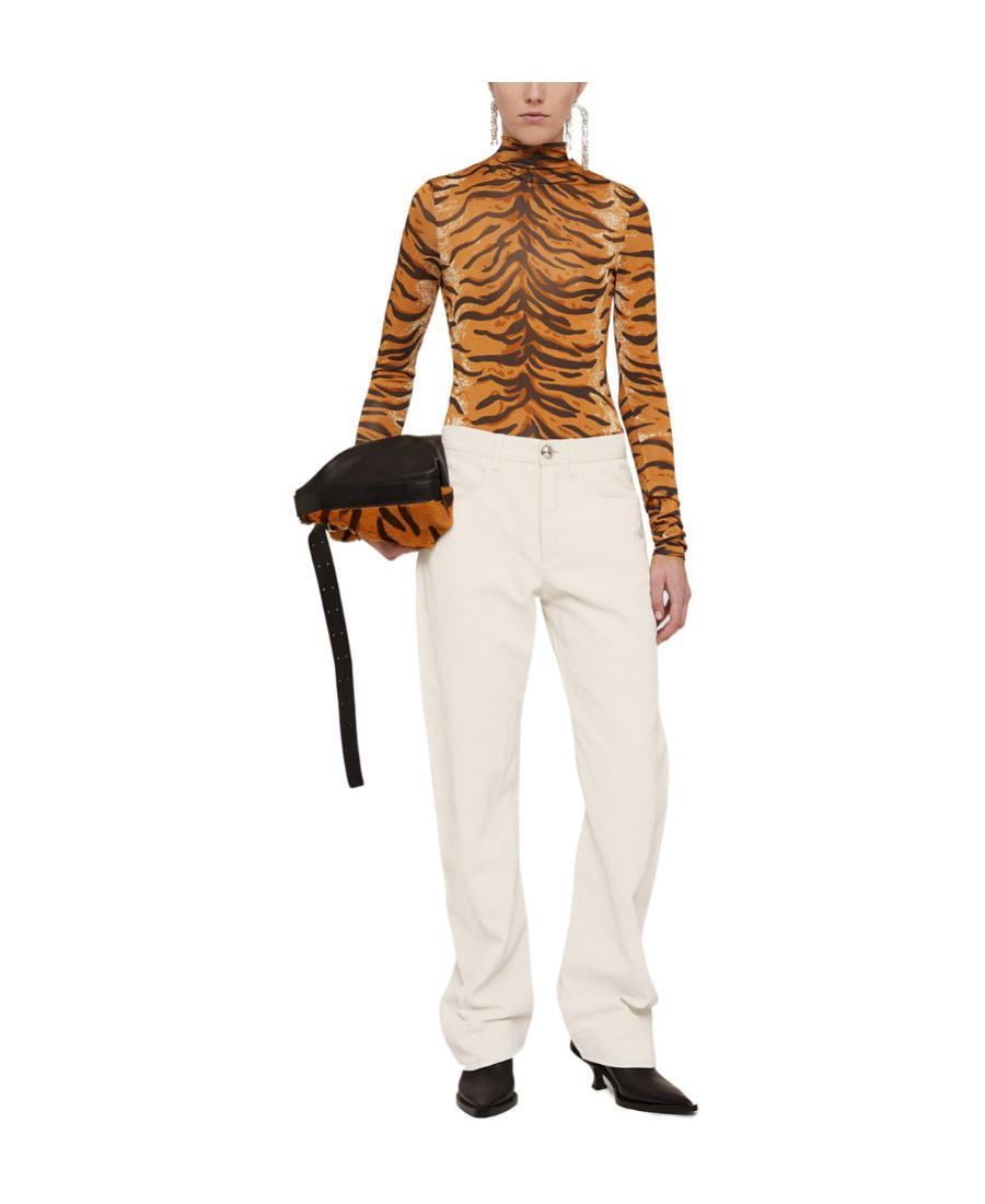 JIL SANDER High-waisted Tapered Jeans In White Product Image