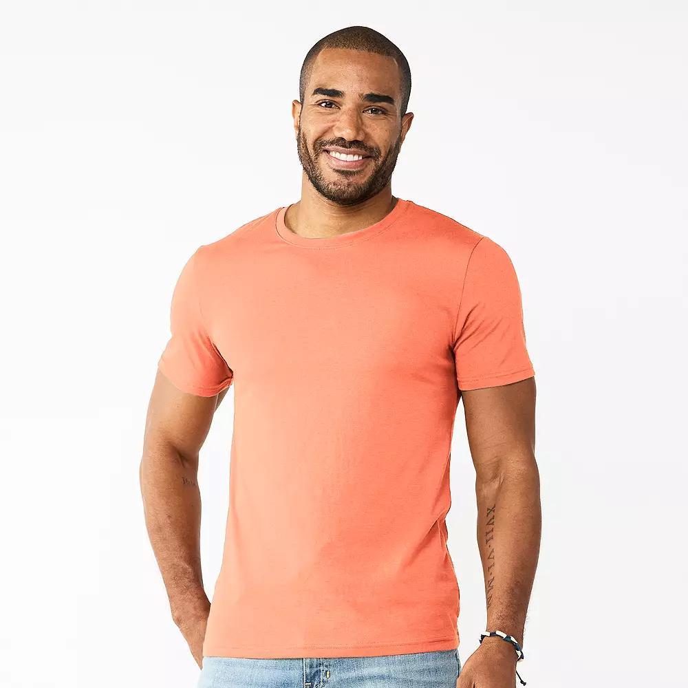 Mens Sonoma Goods For Life Supersoft Crewneck Tee Briella Pink Product Image