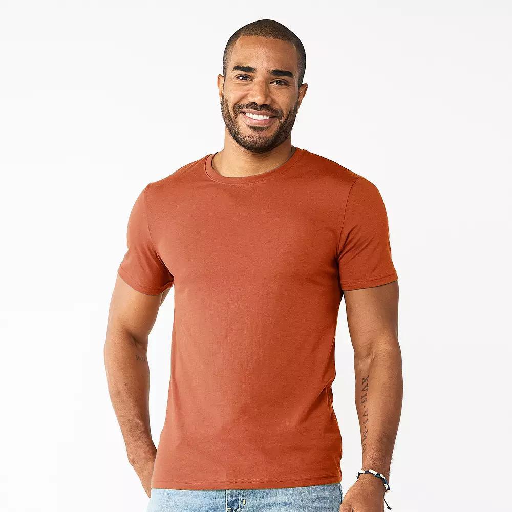 Men's Sonoma Goods For Life® Supersoft Crewneck Tee, Size: Medium, Fresh Red Product Image
