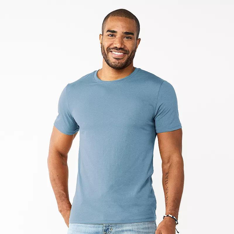 Men's Sonoma Goods For Life® Supersoft Crewneck Tee, Size: Medium, Deep Blue Product Image