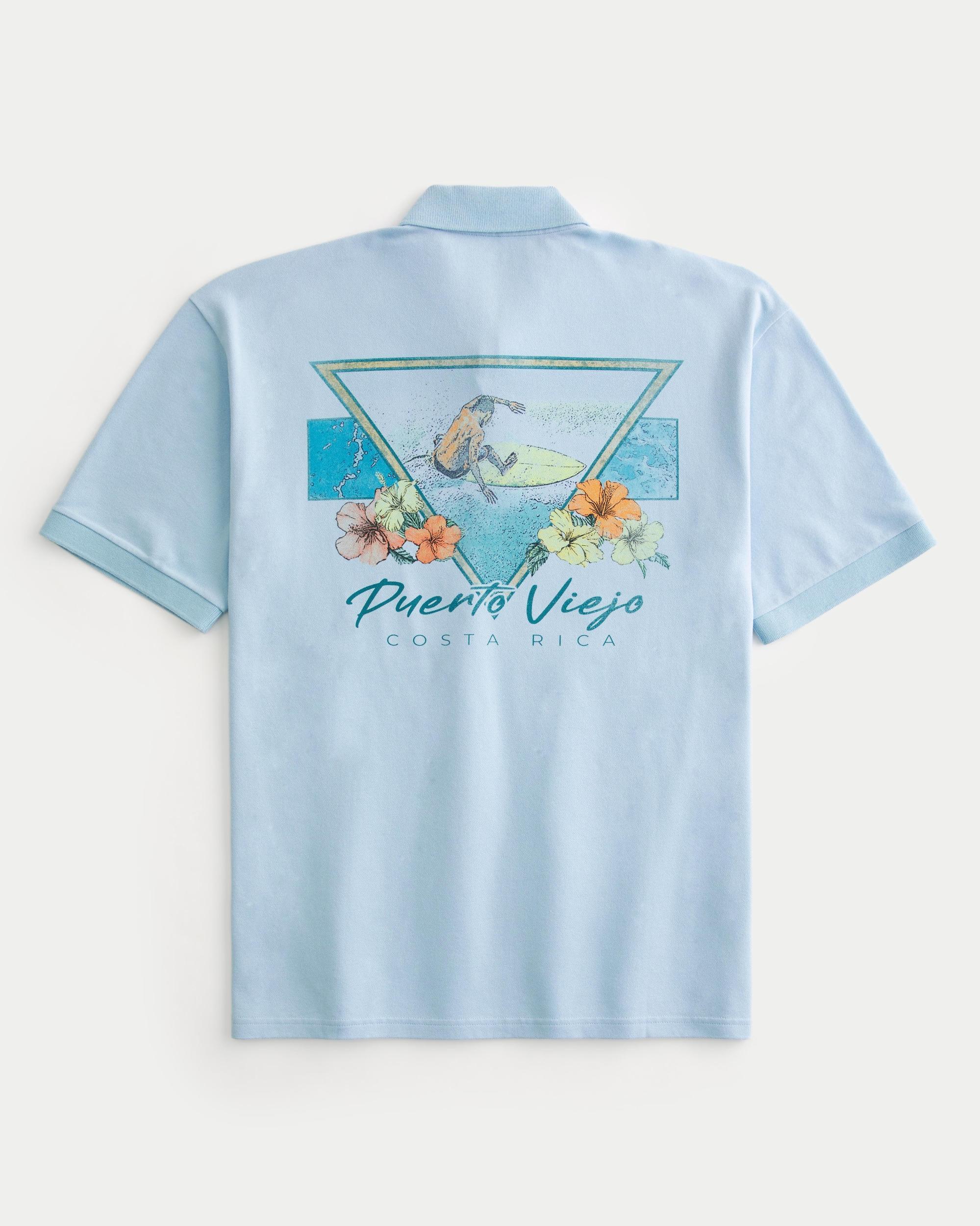 Boxy Puerto Viejo Graphic Polo Product Image