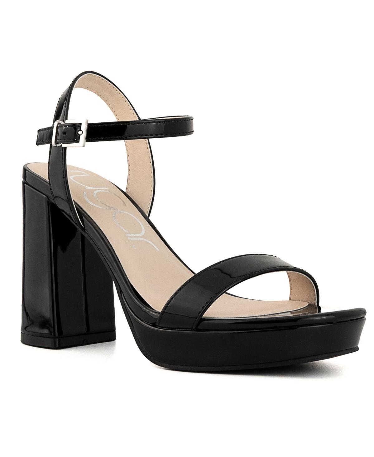 sugar Platform High Heel Women's Dress Sandal, Size: 9.5, Black Patent Product Image