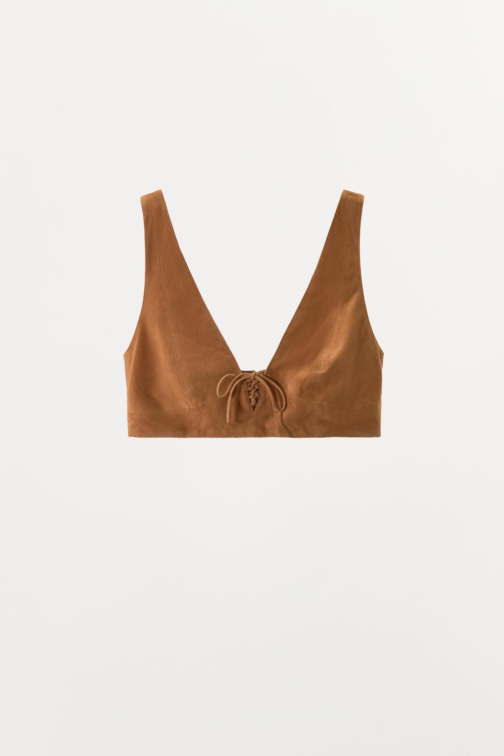 100% SUEDE TIE TOP Product Image