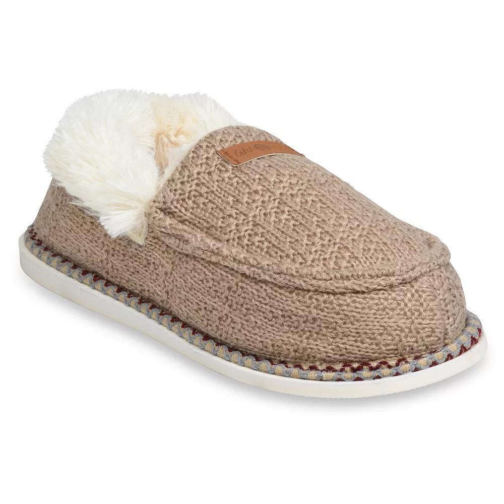 GaaHuu Textured Knit Womens Moccasin Slippers Product Image