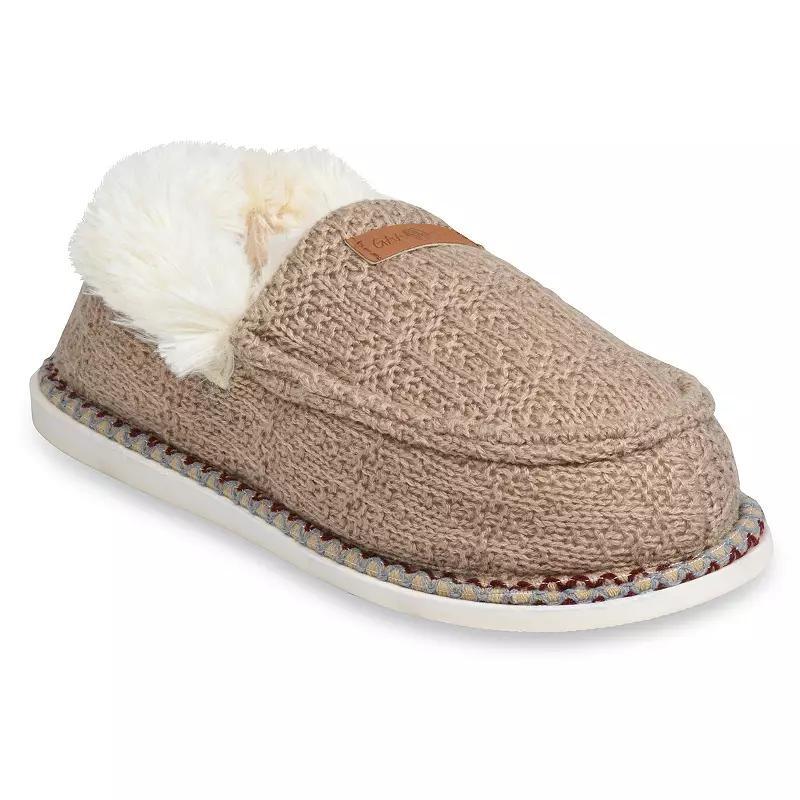 GaaHuu Textured Knit Womens Moccasin Slippers Product Image