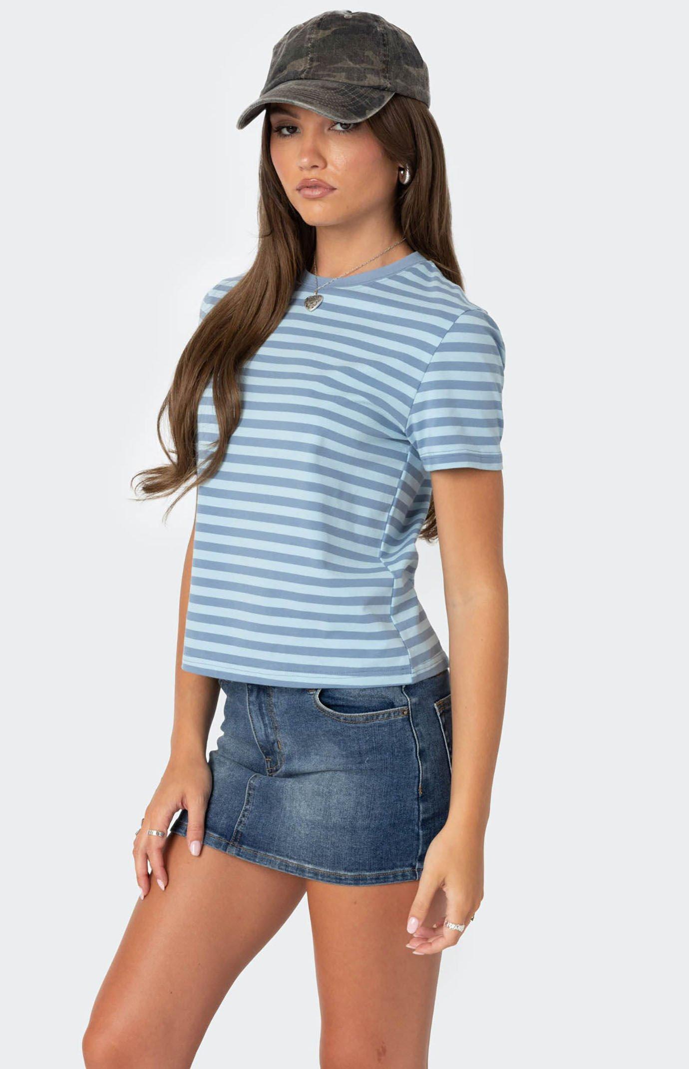 Edikted Women's Callahan Striped T-Shirt Product Image
