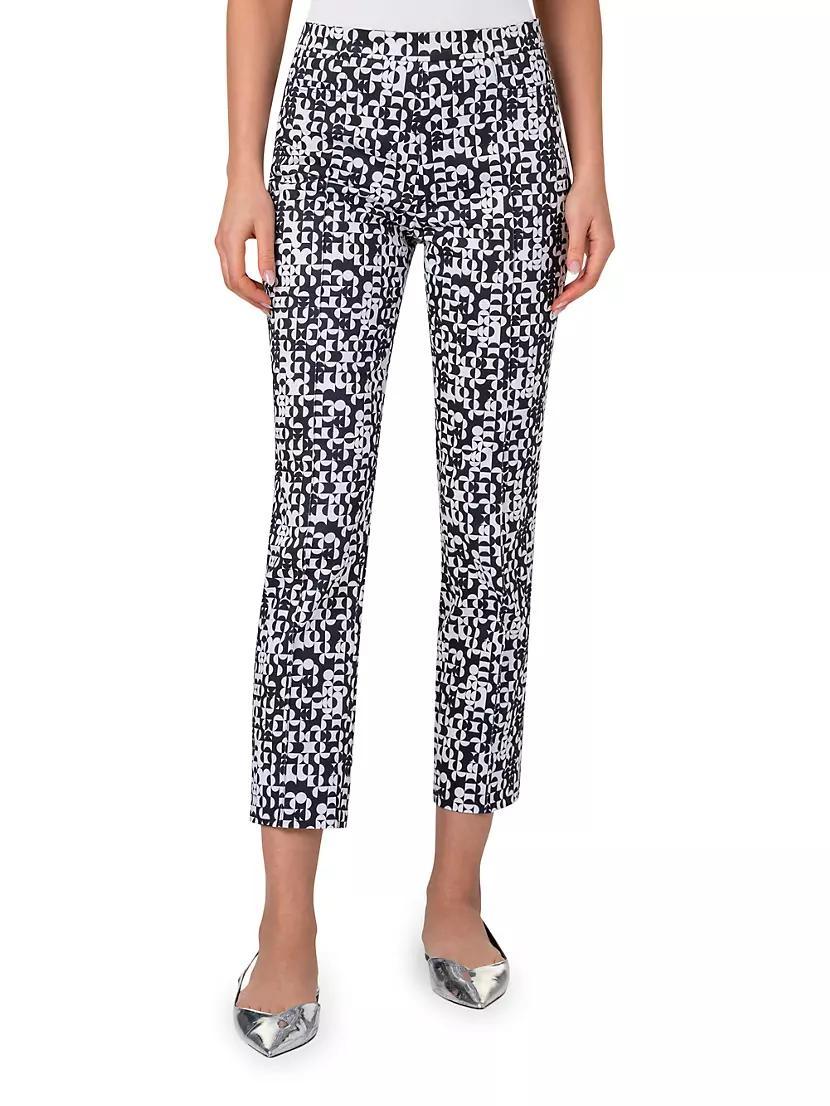 Franca Geometric Slim Crop Pants Product Image