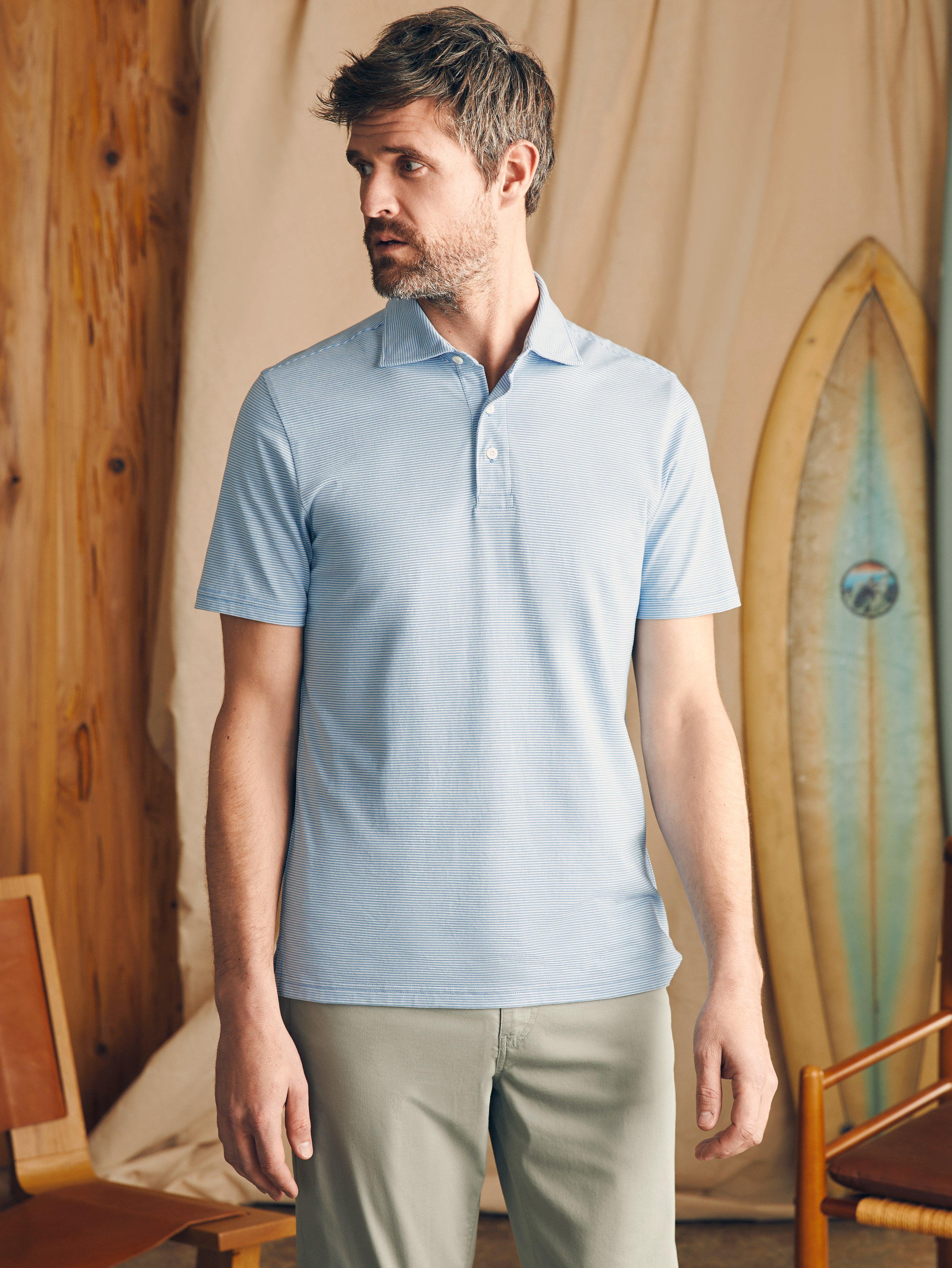 Movement™ Short-Sleeve Pique Polo Shirt (Tall) - Clean Lake Feeder Male Product Image