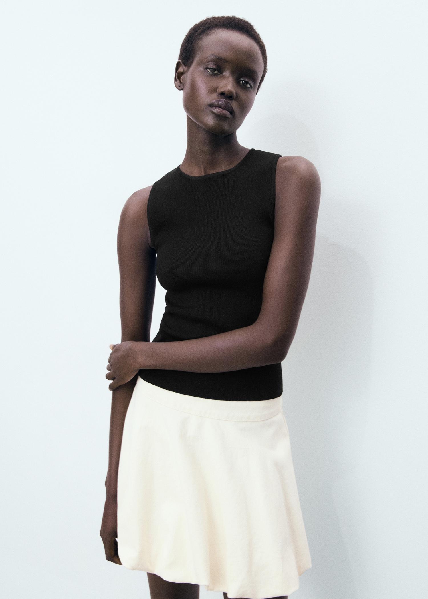 Fine-knit top - Women | MANGO USA Product Image