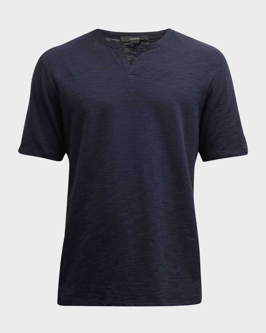 Vince Slub Split Neck Short Sleeve Tee Product Image