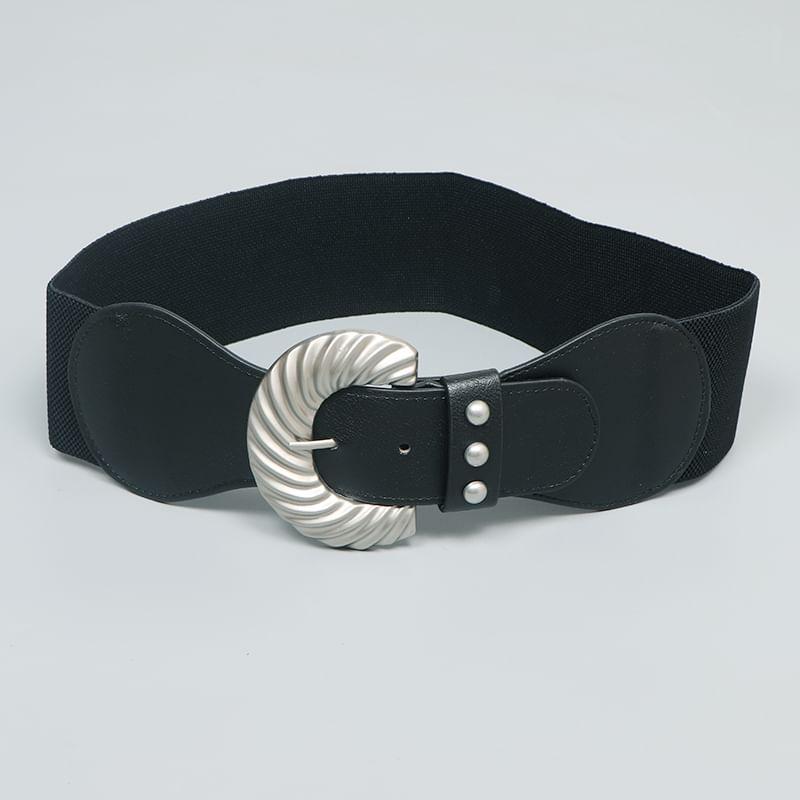 Faux Leather Thick Belt Product Image