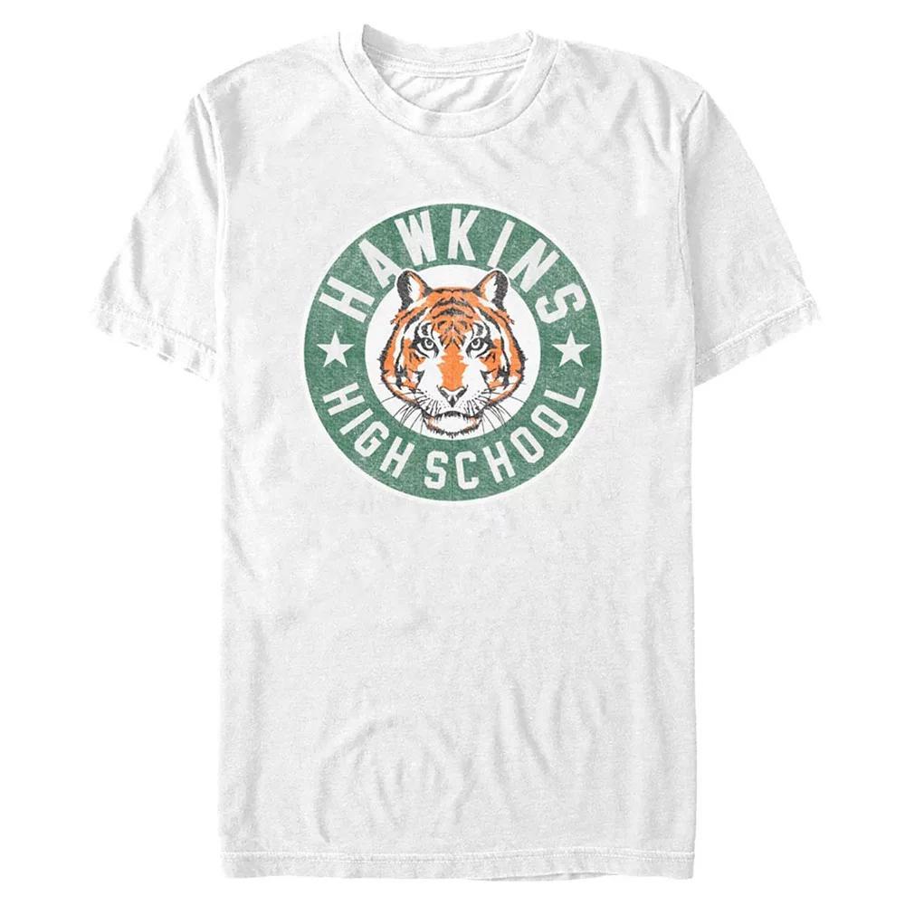 Men's Netflix Stranger Things Hawkins High School Logo Tee, Size: XL, White Product Image