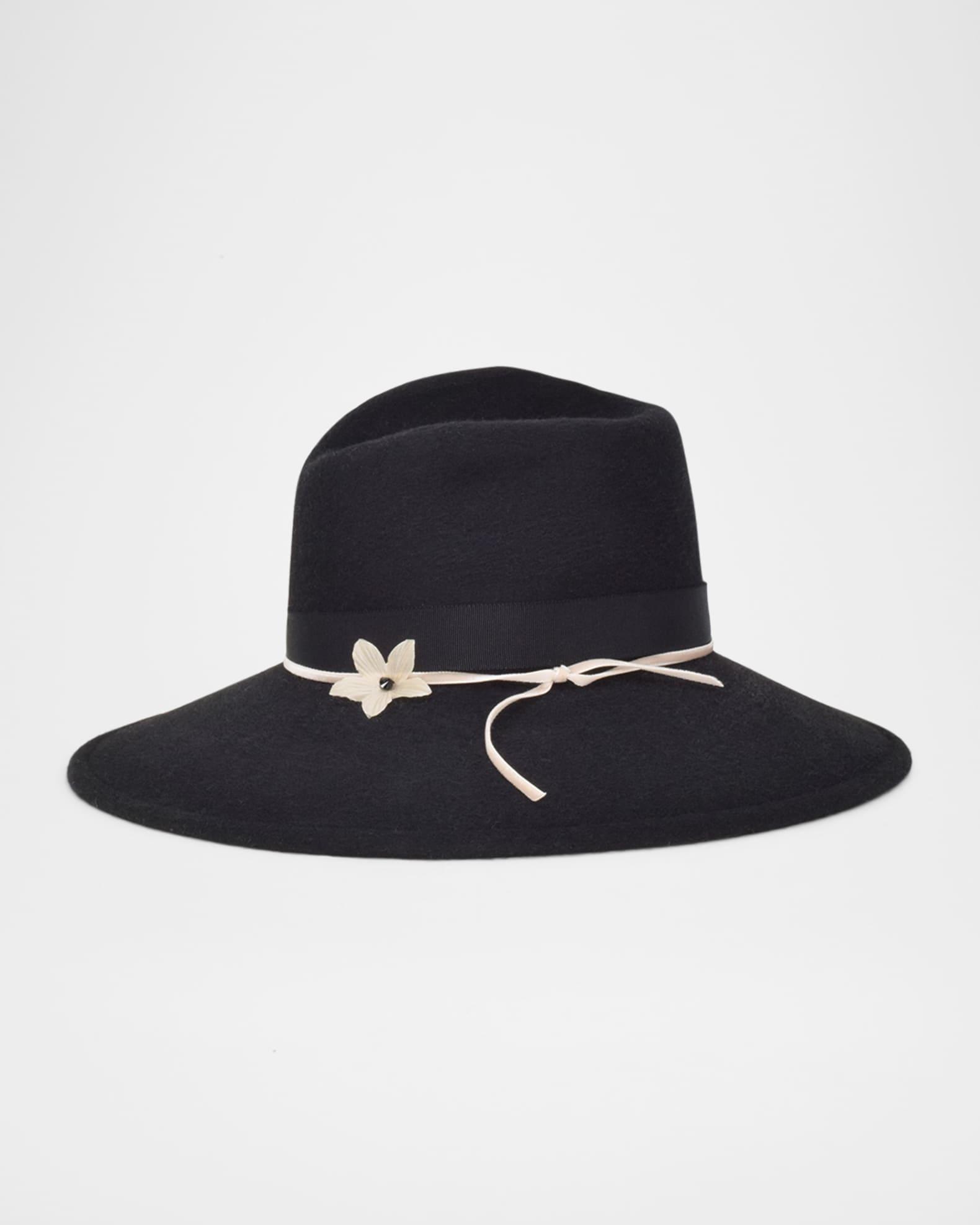 Drake Flower Rabbit Hair Fedora Hat Product Image