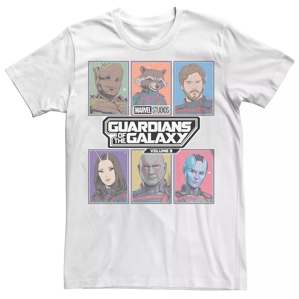 Men's Marvel Guardians Of The Galaxy Vol. 3 Cast Graphic Tee, Size: Medium, White Product Image