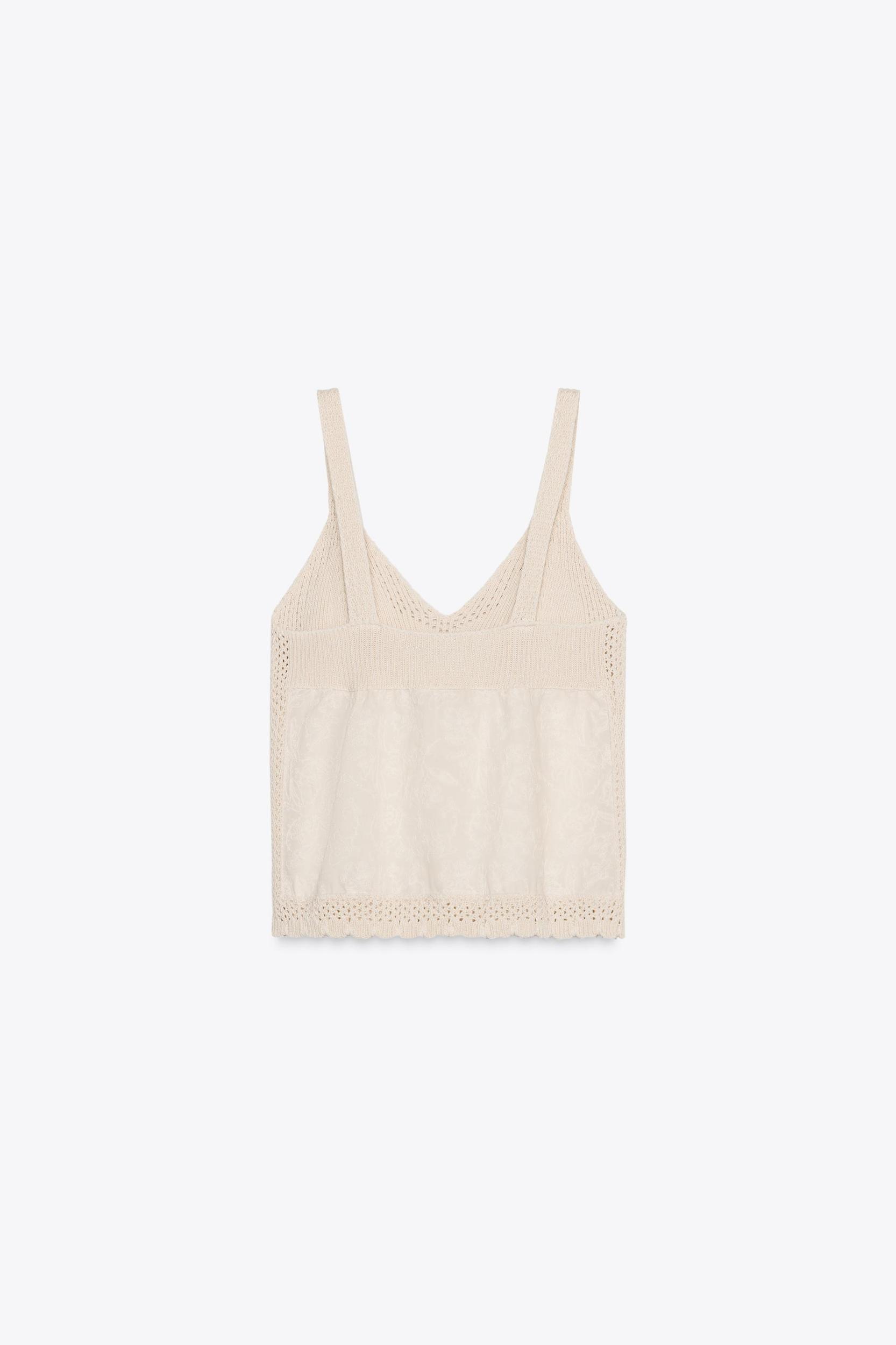 COMBINED STRAP KNIT TOP Product Image