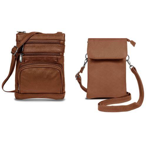 Genuine Leather Cross-body Purse with Leather Small Cross-body Purse Pouch Product Image