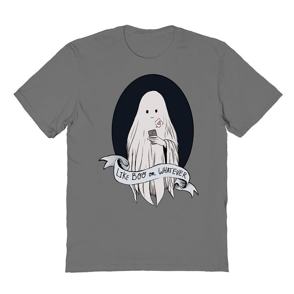 Men's Like Boo or Whatever Halloween Graphic Tee, Size: XL, Grey Product Image