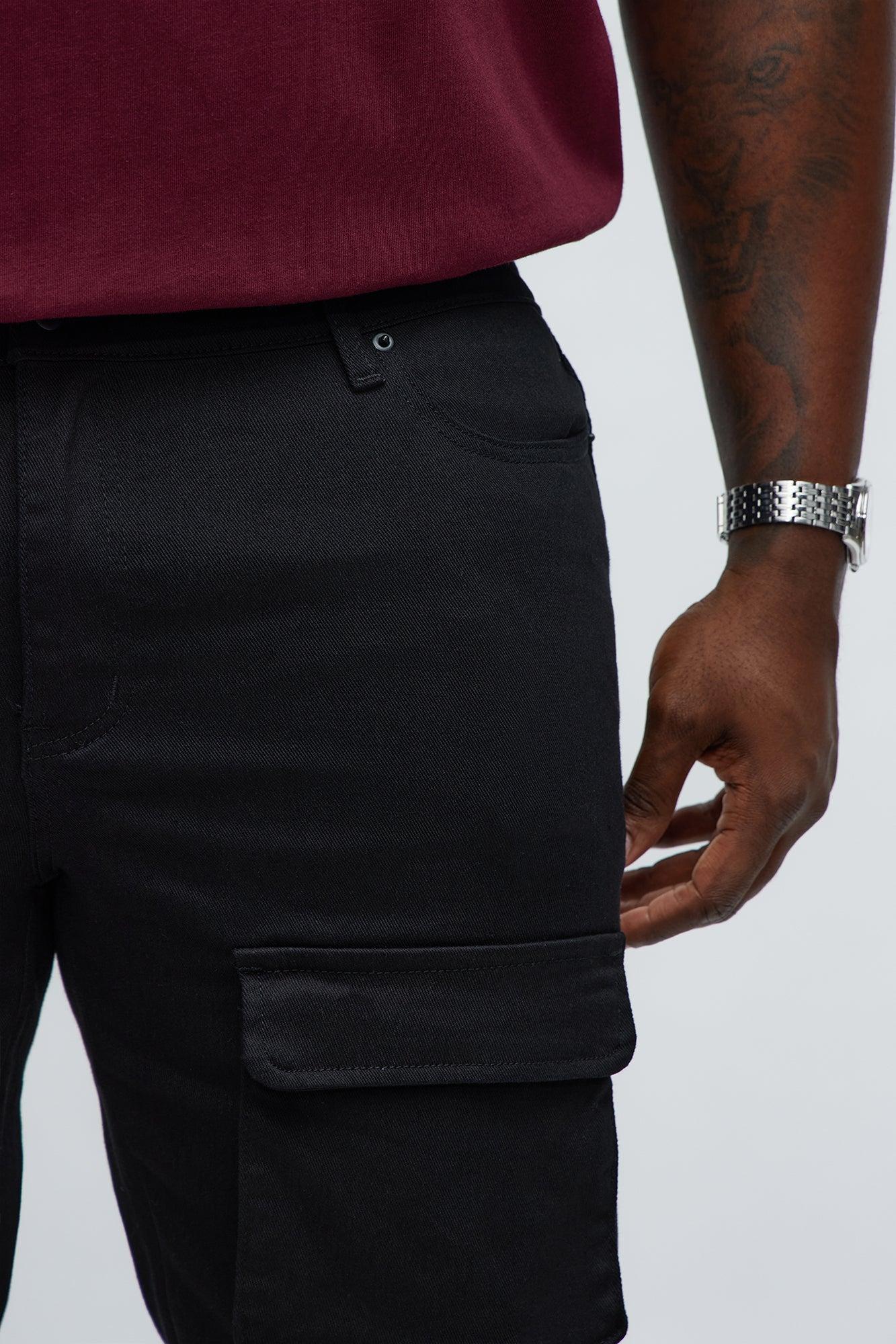 Skinny Pocket Me Cargo Pants - Black Product Image