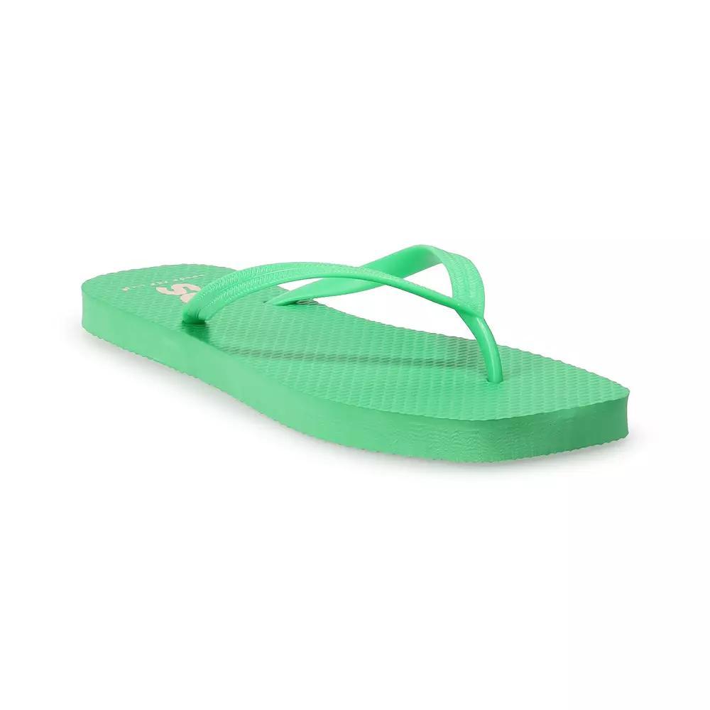 SO® Lanah Flip Flop Women's Sandals, Size: 8, Green Product Image