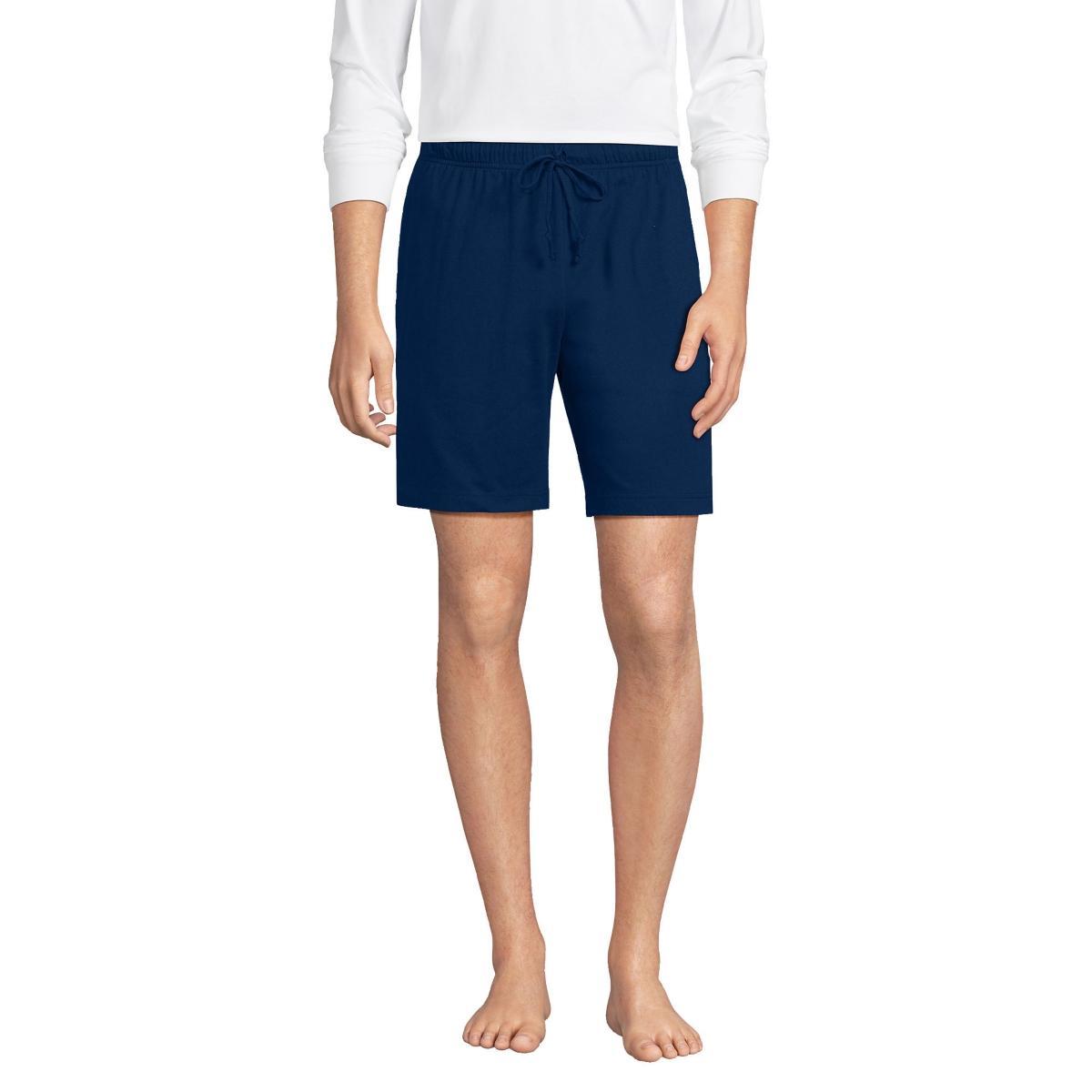 Men's Lands' End Knit Jersey Pajama Shorts, Size: Large, Black Product Image