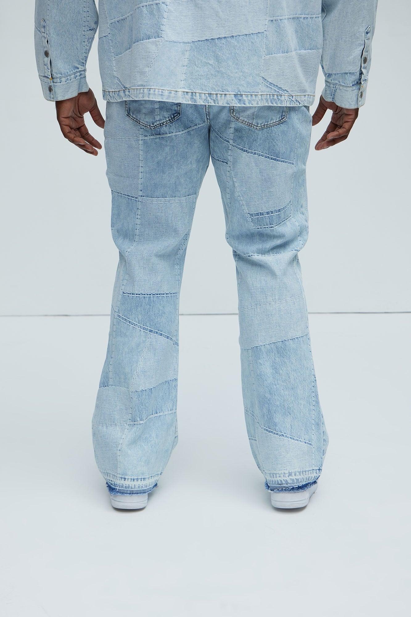Verdugo Stacked Slim Flare Jeans - Light Blue Wash Product Image
