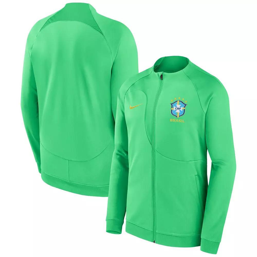 Men's Nike Green Brazil National Team Academy Pro Anthem Performance Full-Zip Jacket, Size: XL, Soc Green Product Image