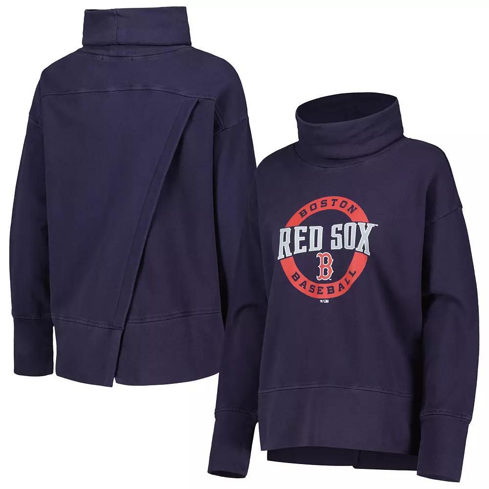 Women's Levelwear Navy Boston Red Sox Sunset Farm Team Pullover Sweatshirt, Size: XL, Blue Product Image