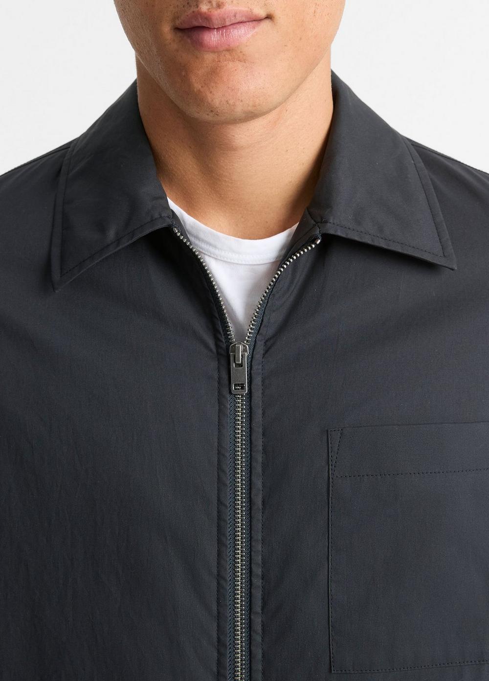 Mens Quilted-Lined Cotton Sport Jacket, Coastal Blue, Size L Vince Product Image