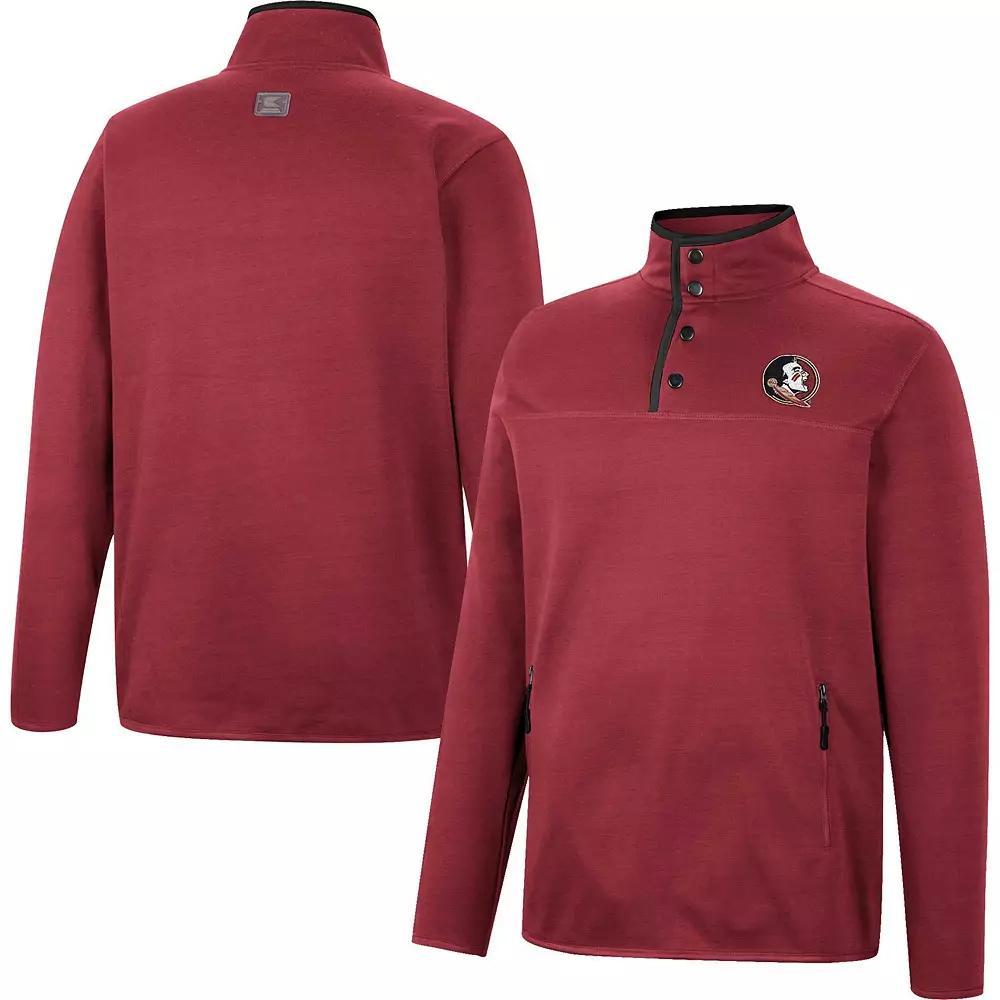 Men's Colosseum Garnet Florida State Seminoles Rebound Quarter-Snap Jacket, Size: Large, Red Product Image
