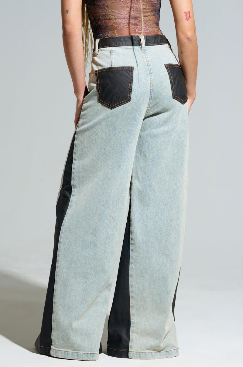 WILL COLORBLOCK WIDE LEG JEAN Product Image