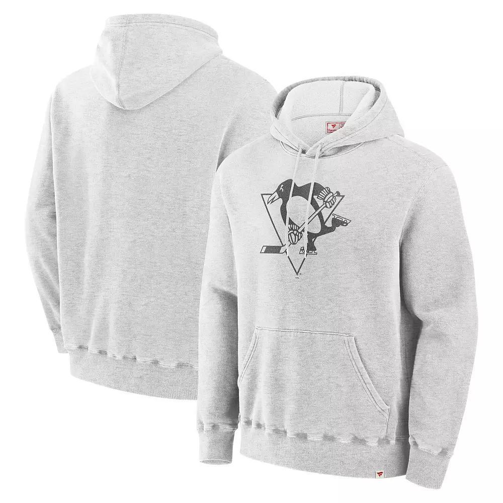 Men's Fanatics Cream Pittsburgh Penguins Pullover Hoodie, Size: Medium, Beige Product Image