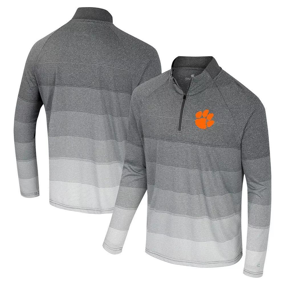Men's Colosseum  Gray Florida State Seminoles AI Striped Mesh Quarter-Zip Raglan Windshirt, Size: Medium, Grey Product Image
