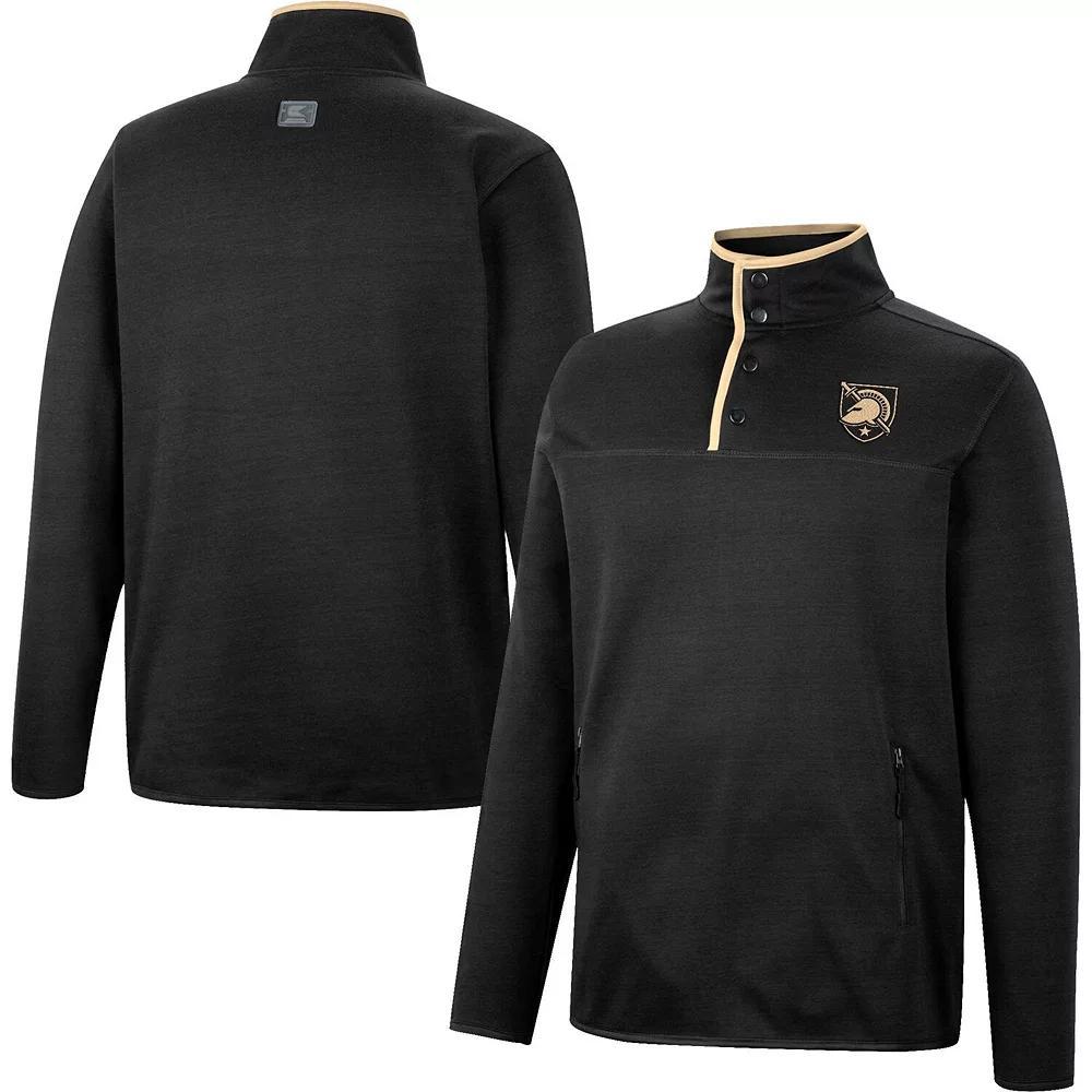 Men's Colosseum Black Army Black Knights Rebound Quarter-Snap Jacket, Size: Large, Nc2 Black Product Image