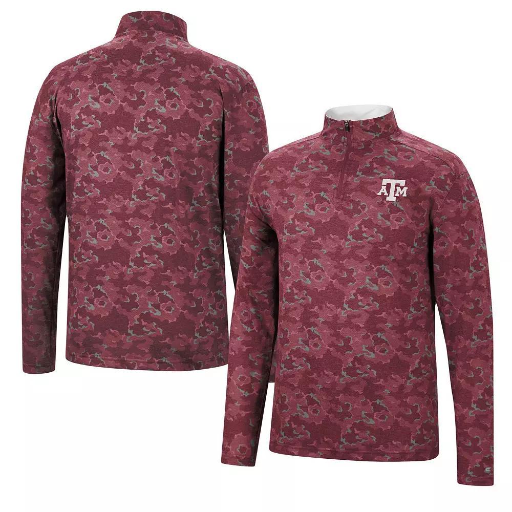 Men's Colosseum Maroon Texas A&M Aggies Tivo Quarter-Zip Jacket, Size: 2XL, Red Product Image