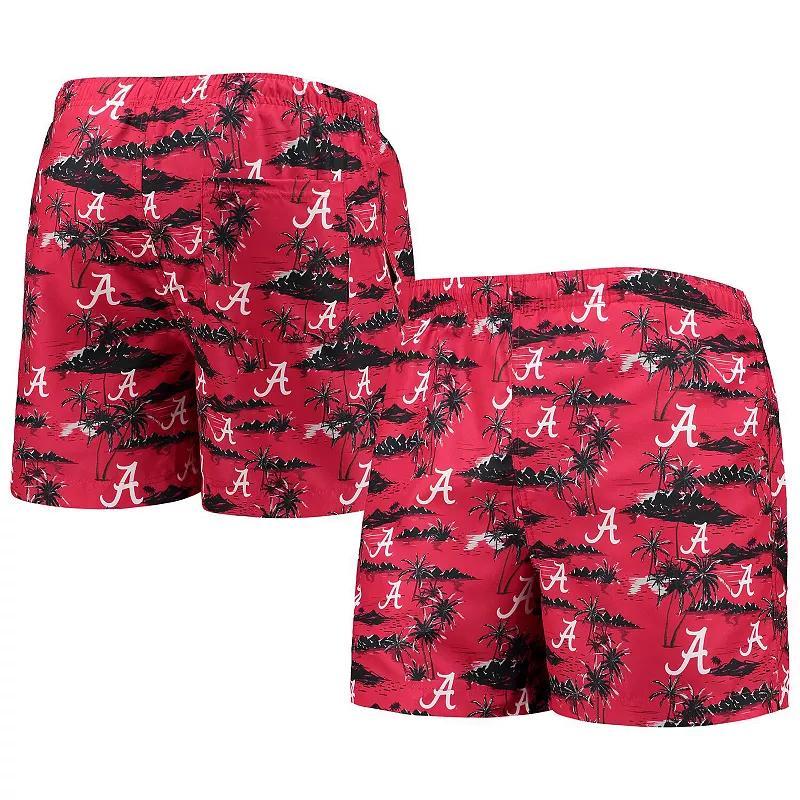 Men's FOCO Crimson Alabama Crimson Tide Island Palm Swim Trunks, Size: XL, Red Product Image