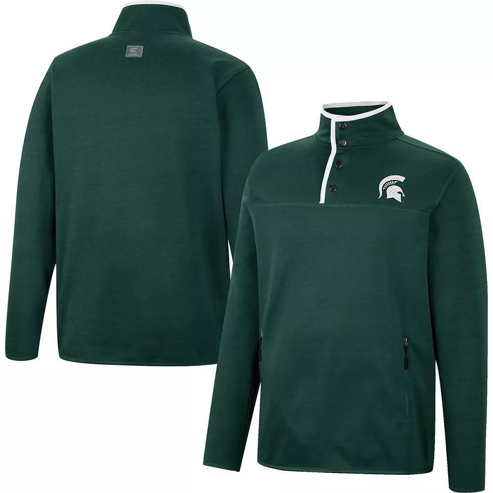 Men's Colosseum Green Michigan State Spartans Rebound Quarter-Snap Jacket, Size: Small Product Image