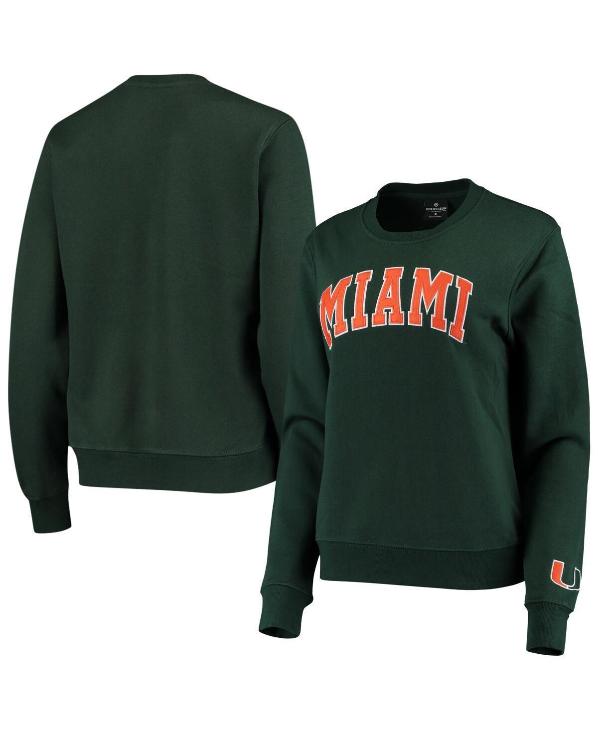 Womens Colosseum Miami Hurricanes Campanile Pullover Sweatshirt Product Image