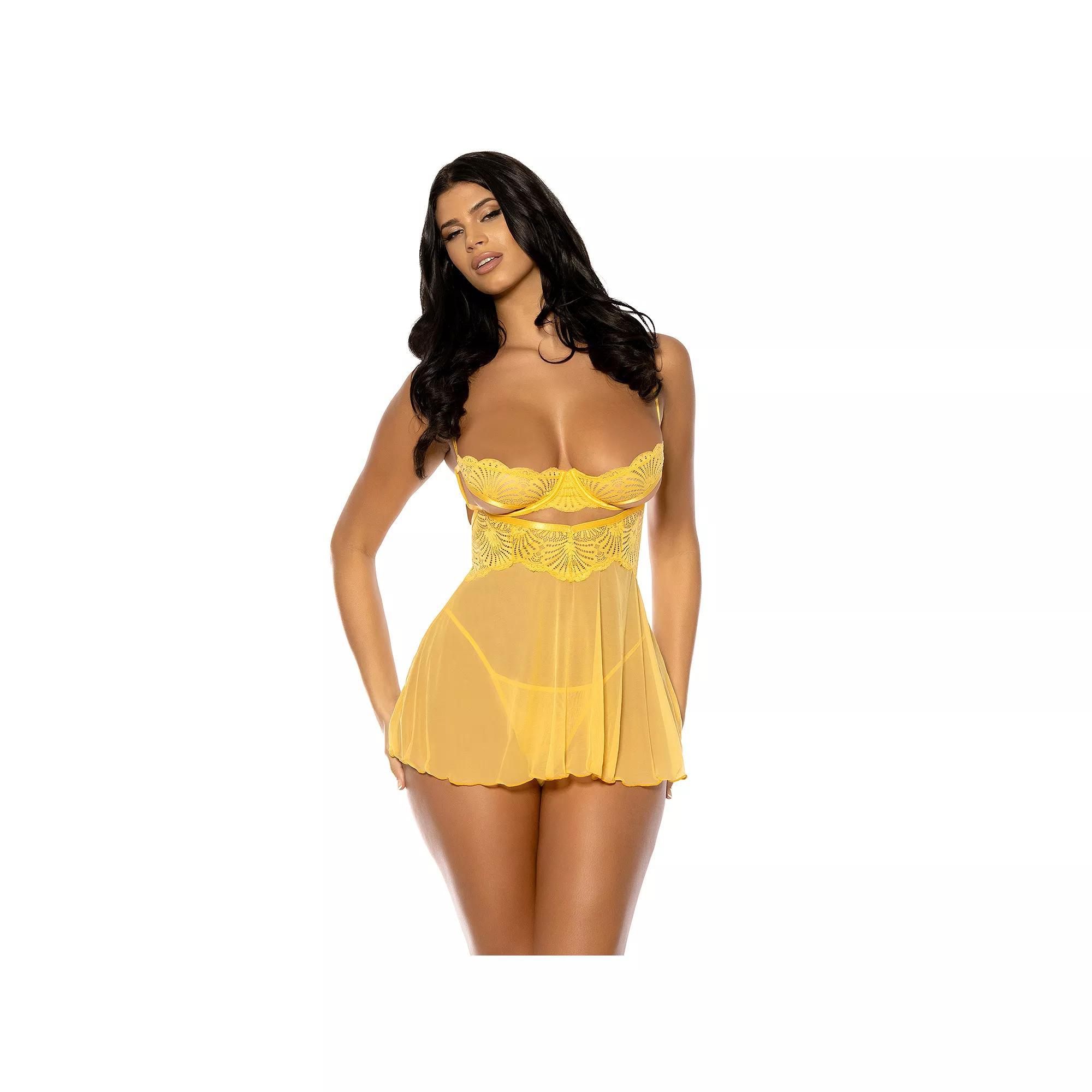 Women's Oh La La Cheri Hazel Babydoll 74-11122, Size: Large-XL, Yellow Product Image