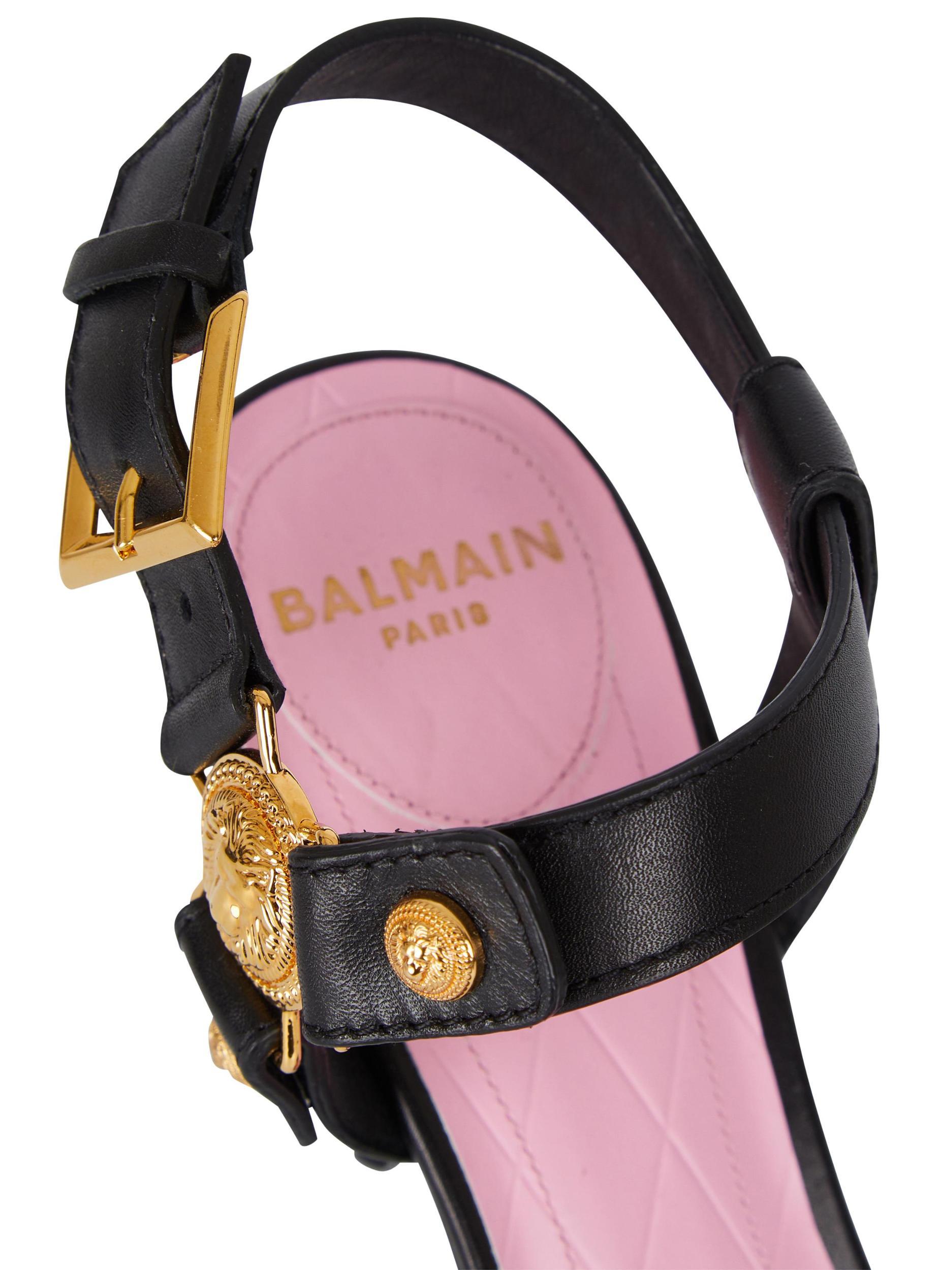 Heeled Eva sandals in calfskin Product Image